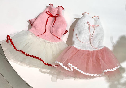 Ribbon Tutu Dress, S-XL, Small Dog Clothes, Dog Luxury Dress, Dog Wedding, Dog Apparel, Pet Clothing - NKpup