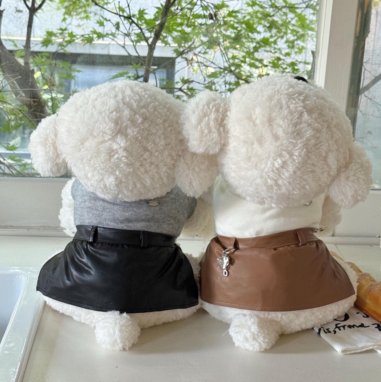 Chic Leather Dress, S-2XL, Small Dog Clothes, Dog Dress, Dog Wedding, Dog Luxury Outfit, Pet Clothing, NKPUP - NKpup