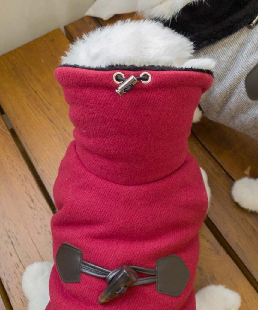 Faux Fur Lined Toggle Coat, S-XL, Small Dog Clothes, Dog Winter Vest, Dog Cozy Outfit, Dog Jacket, Gift for Furry Friends, NKPUP - NKpup