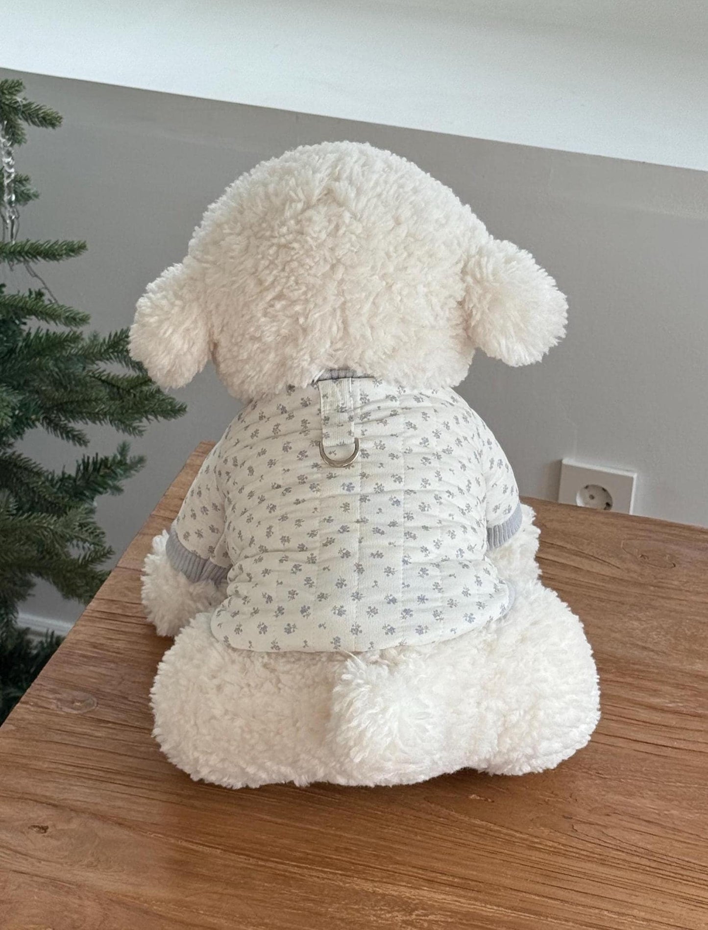 Floral Quilted Button Jacket, S-2XL, Small Dog Clothes, Soft Dog Fleece, Pet Outfit, Dog Knit, NKPUP - NKpup