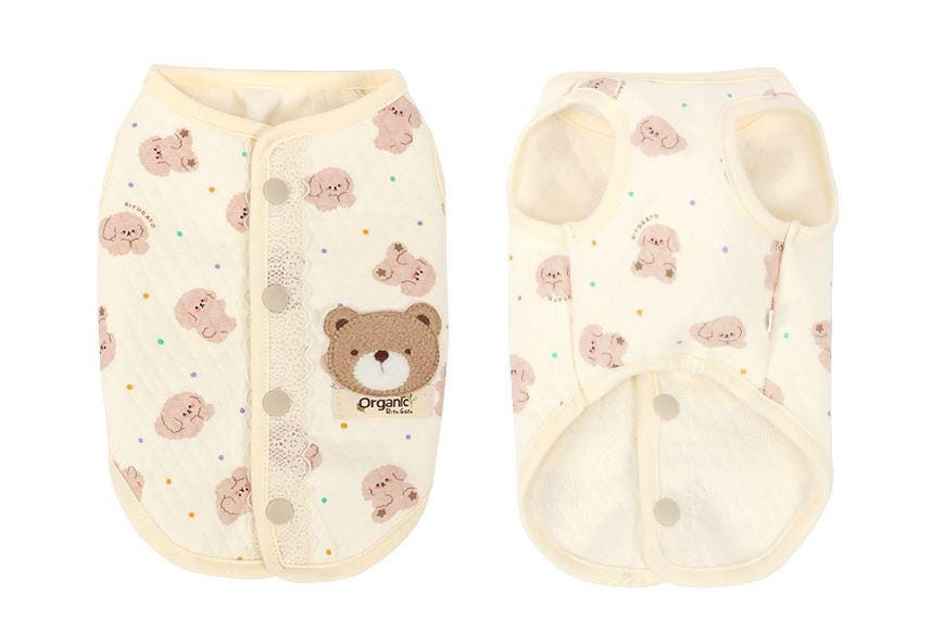 Organic Cotton Quilted Vest, S-2XL, Dog Vest, Dog Top, Dog Clothing, Dog Fashion, Dog Apparel - NKpup