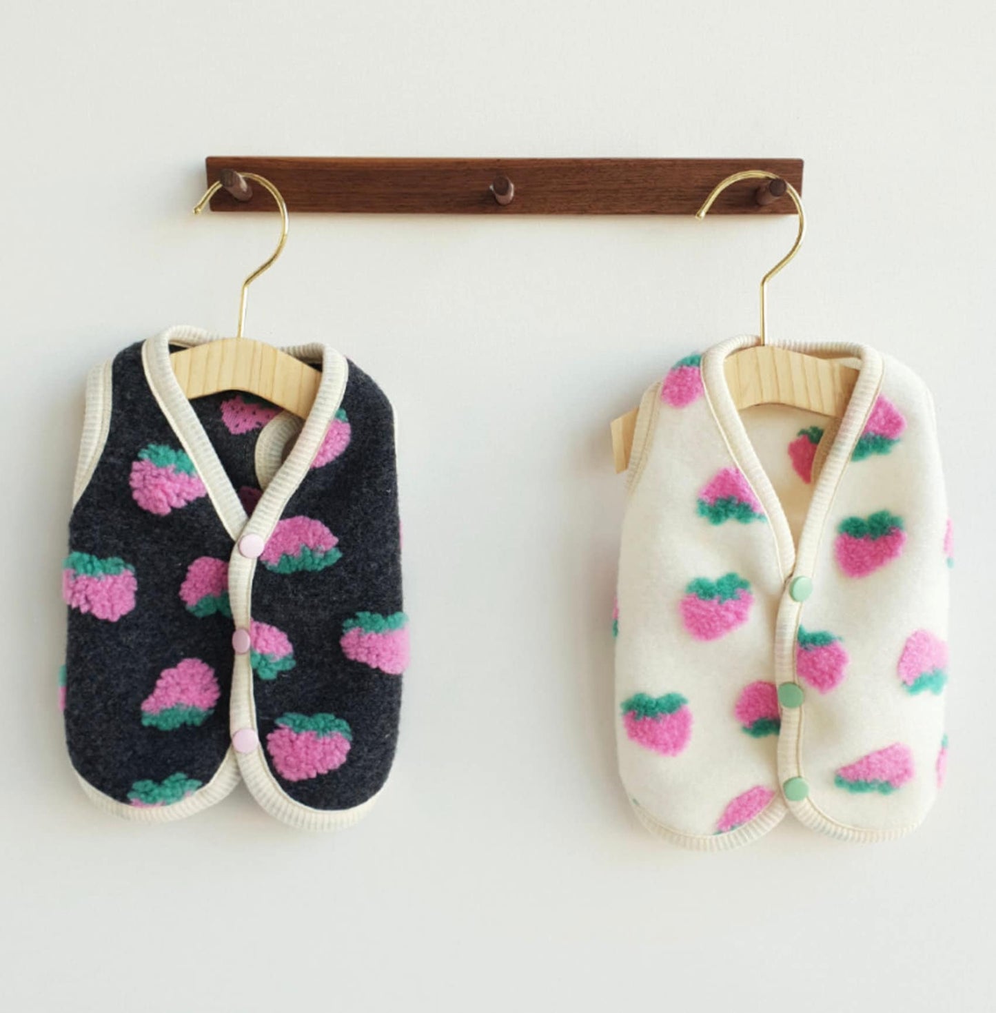 Strawberry Fleece Vest