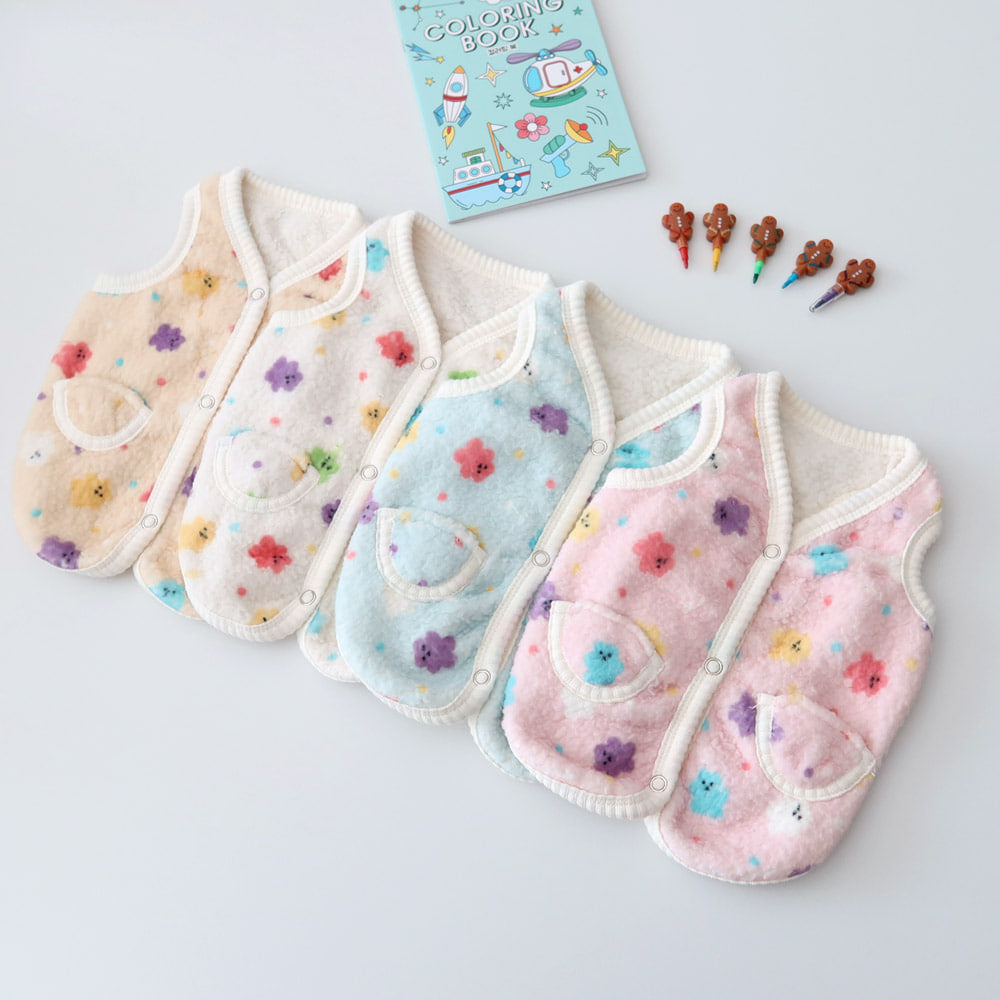 Jelly Bear Boa Fleece Dog Vest