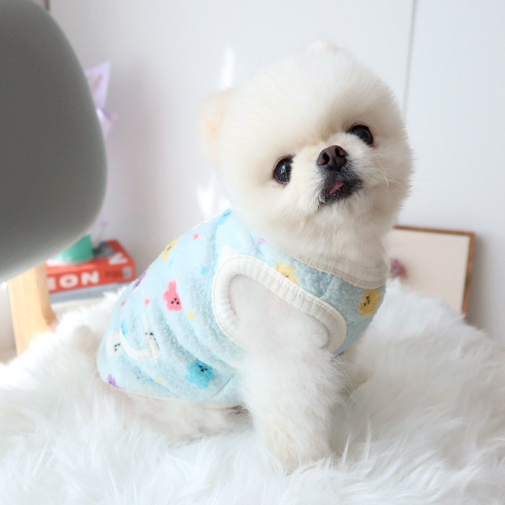 Jelly Bear Boa Fleece Dog Vest