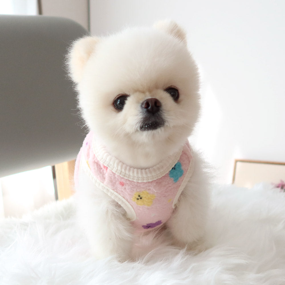 Jelly Bear Boa Fleece Dog Vest