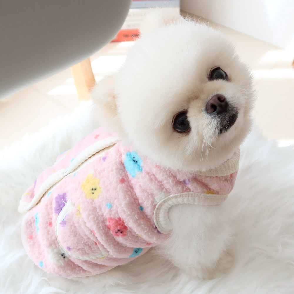 Jelly Bear Boa Fleece Dog Vest