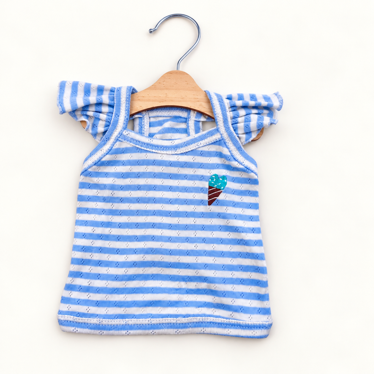 Ice Cream Stripe Dog Crop Top