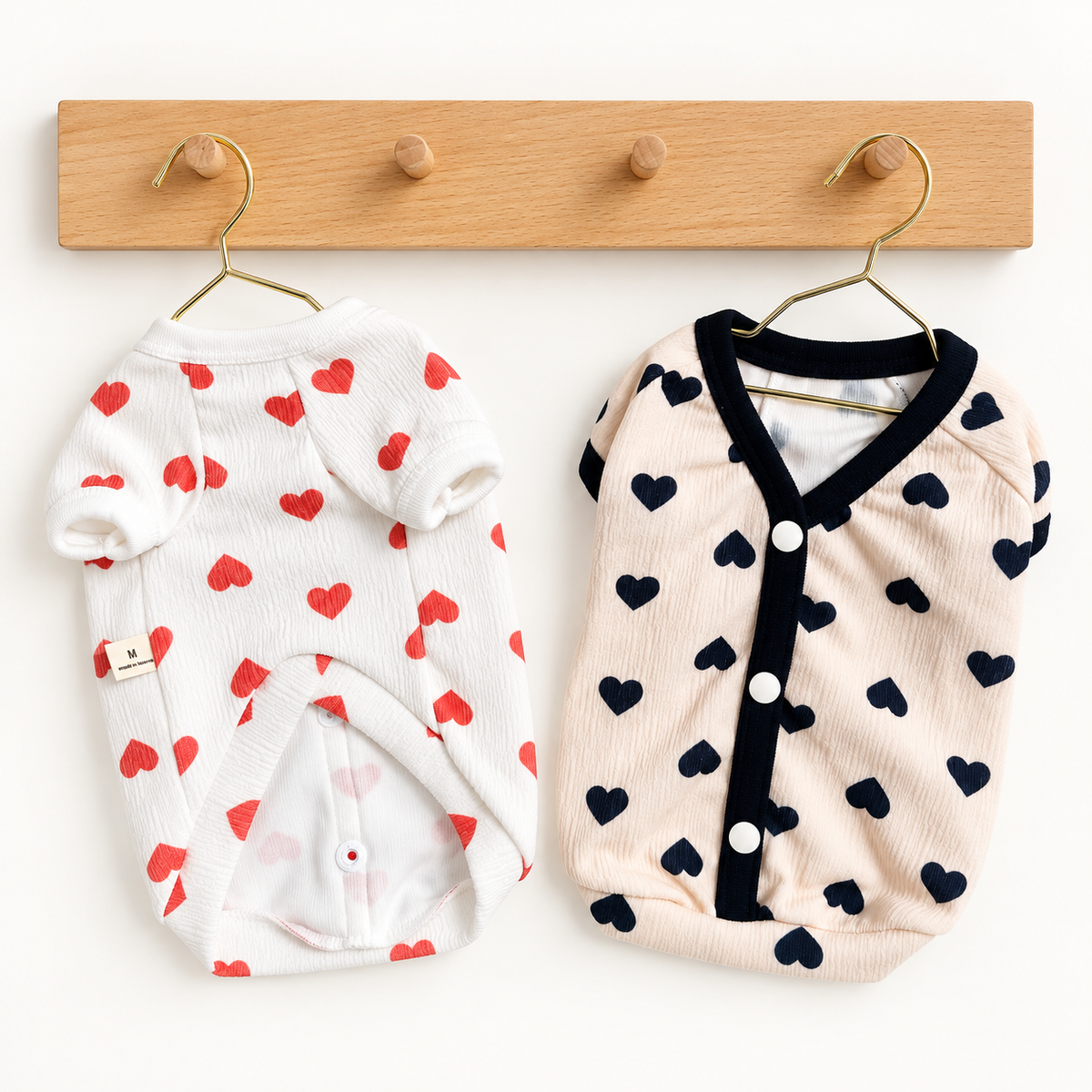 Heart Print Dog Shirt