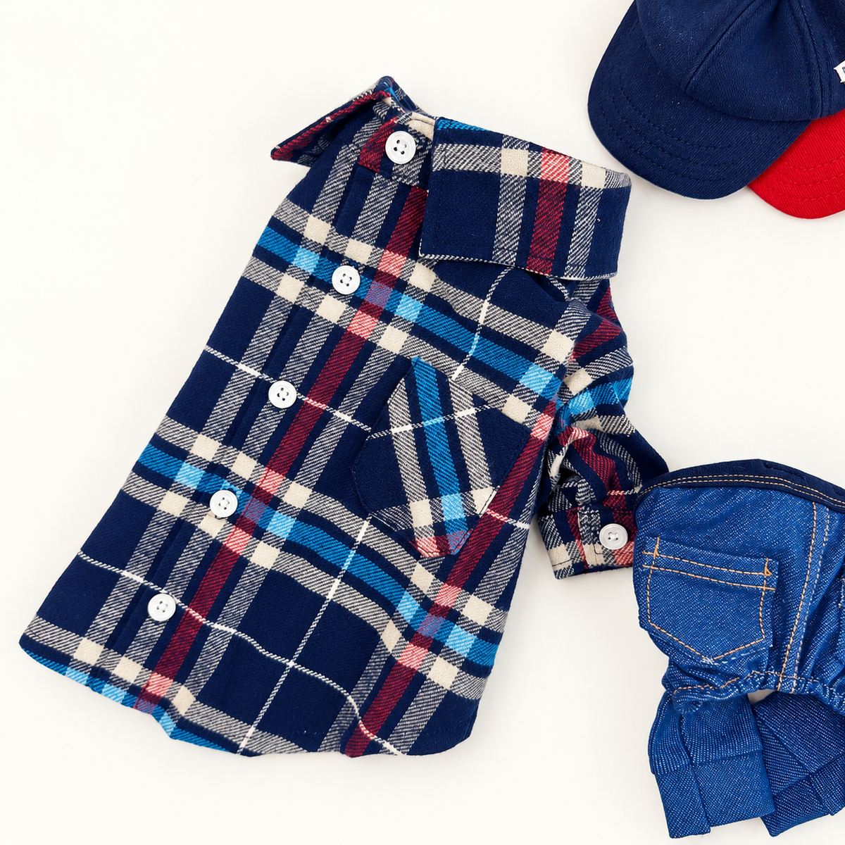 Wool Check Dog Shirt