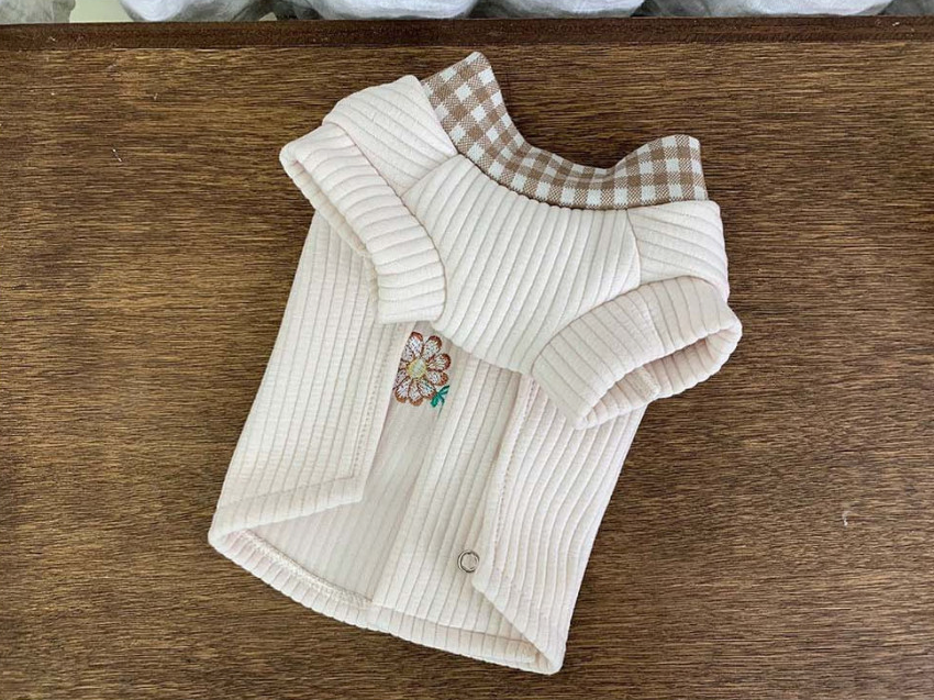 Flower Ribbed Vest Pet Hanbok