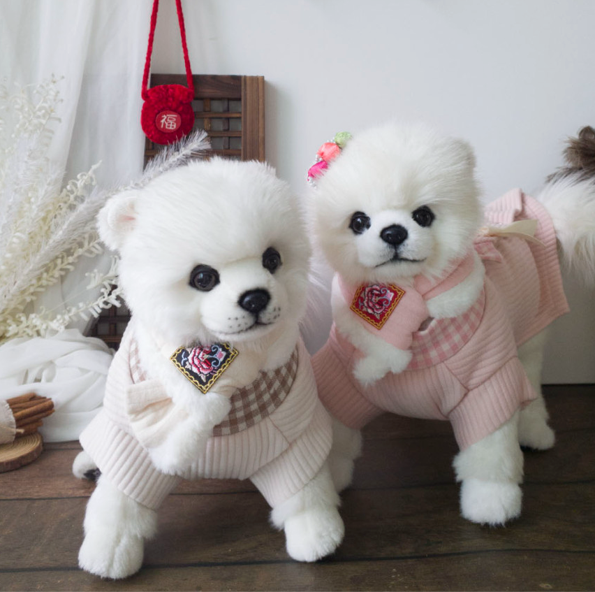 Flower Ribbed Vest Pet Hanbok