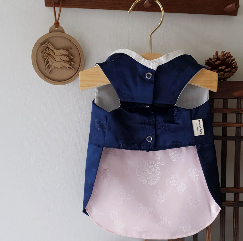 Traditional Navy Pet Hanbok