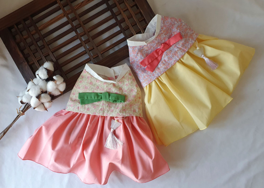 Floral Bow Pet Hanbok