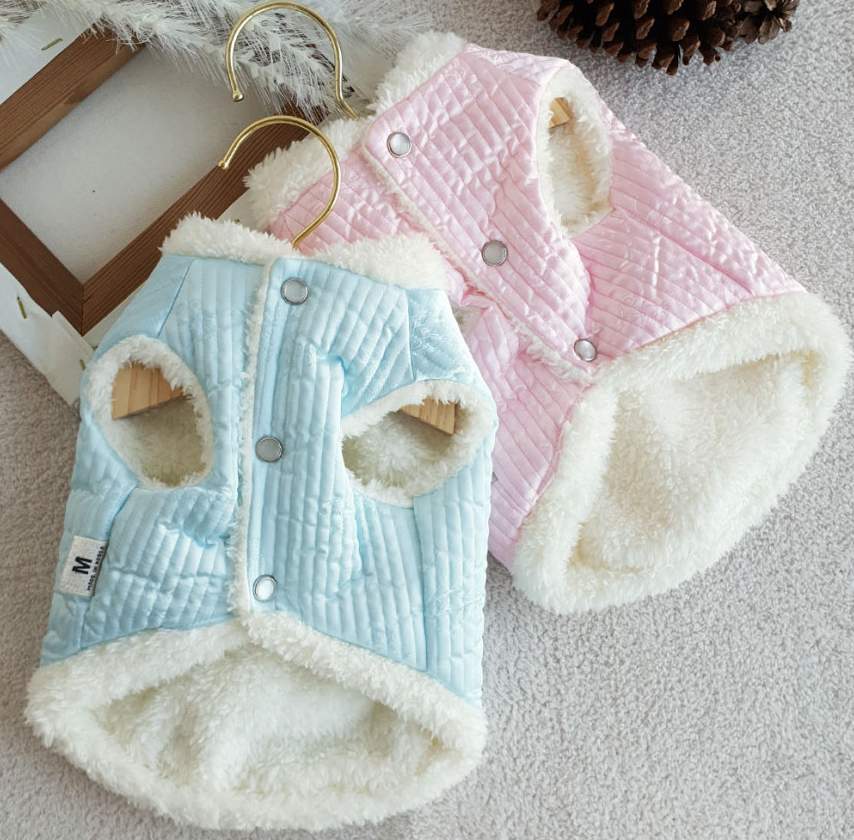 Pastel Quilted Vest Pet Hanbok