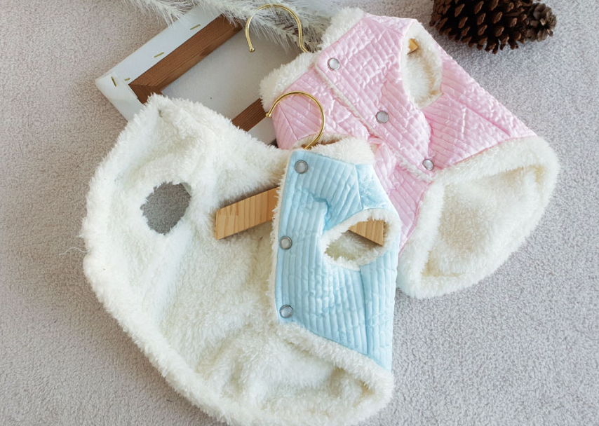 Pastel Quilted Vest Pet Hanbok