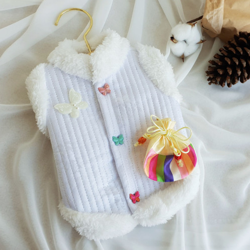 Butterfly Quilted Vest Pet Hanbok