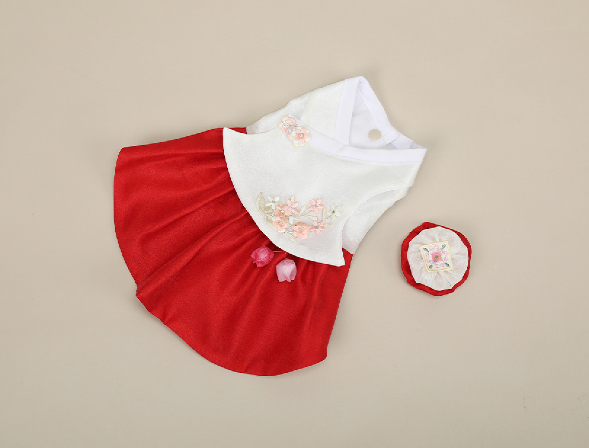 Princess Red Pet Hanbok