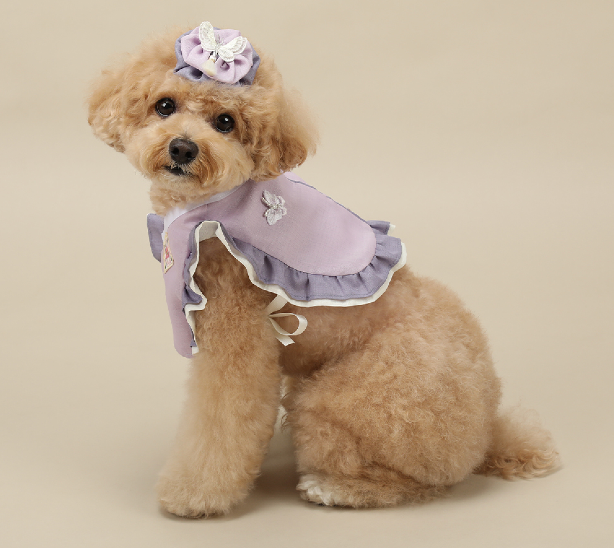 Floral Vest Pet Hanbok