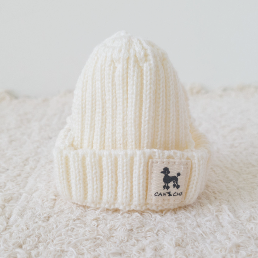 Ribbed Cuff Dog Beanie