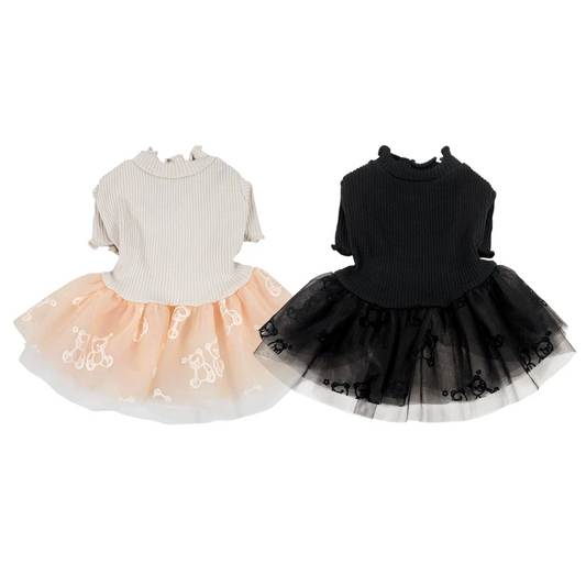 Ribbed Knit Tutu Dress