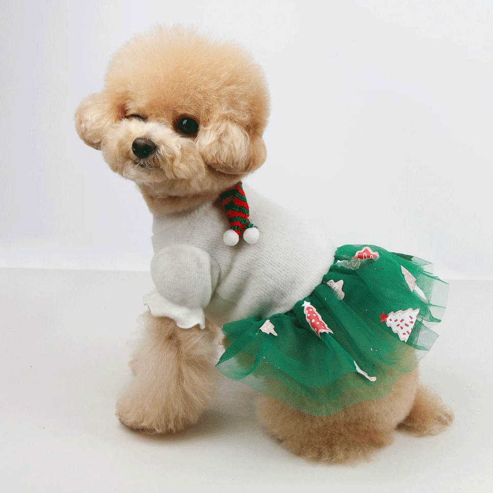 Christmas Tutu Dress for Dog | Gift for Dogs