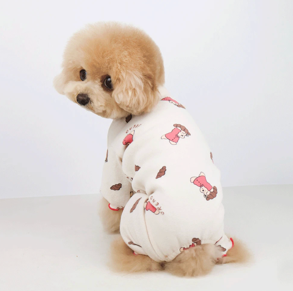 Cozy Bear Print Overall