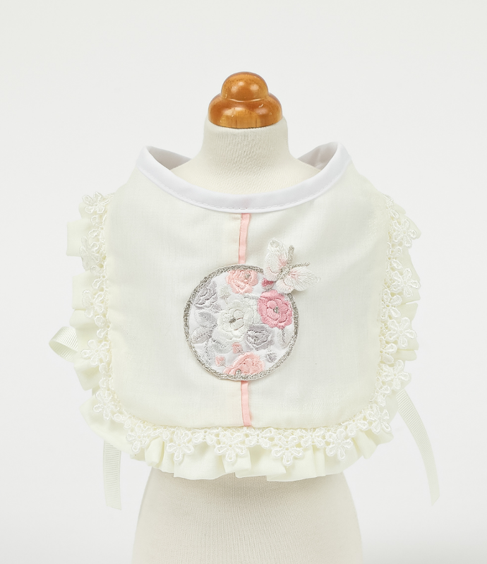 Floral Lace Baeja Vest Pet Hanbok