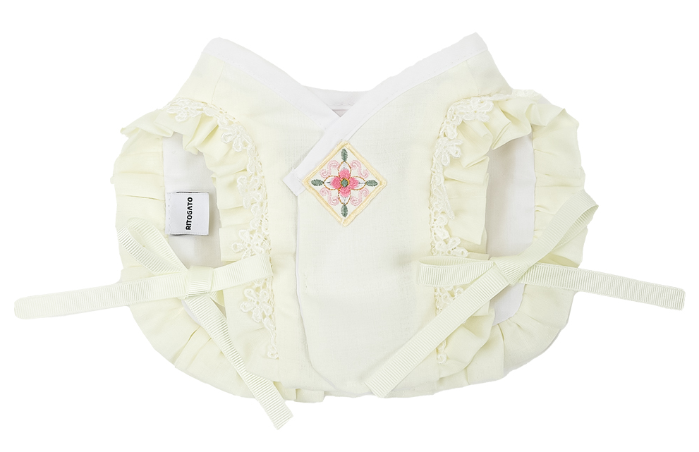 Floral Lace Baeja Vest Pet Hanbok
