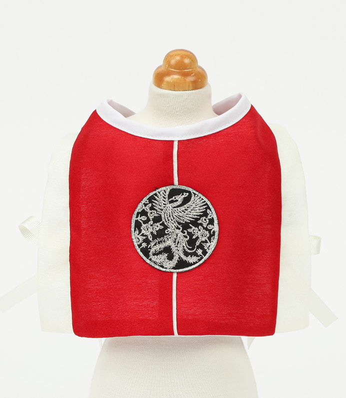 Red Baeja Vest pet Hanbok