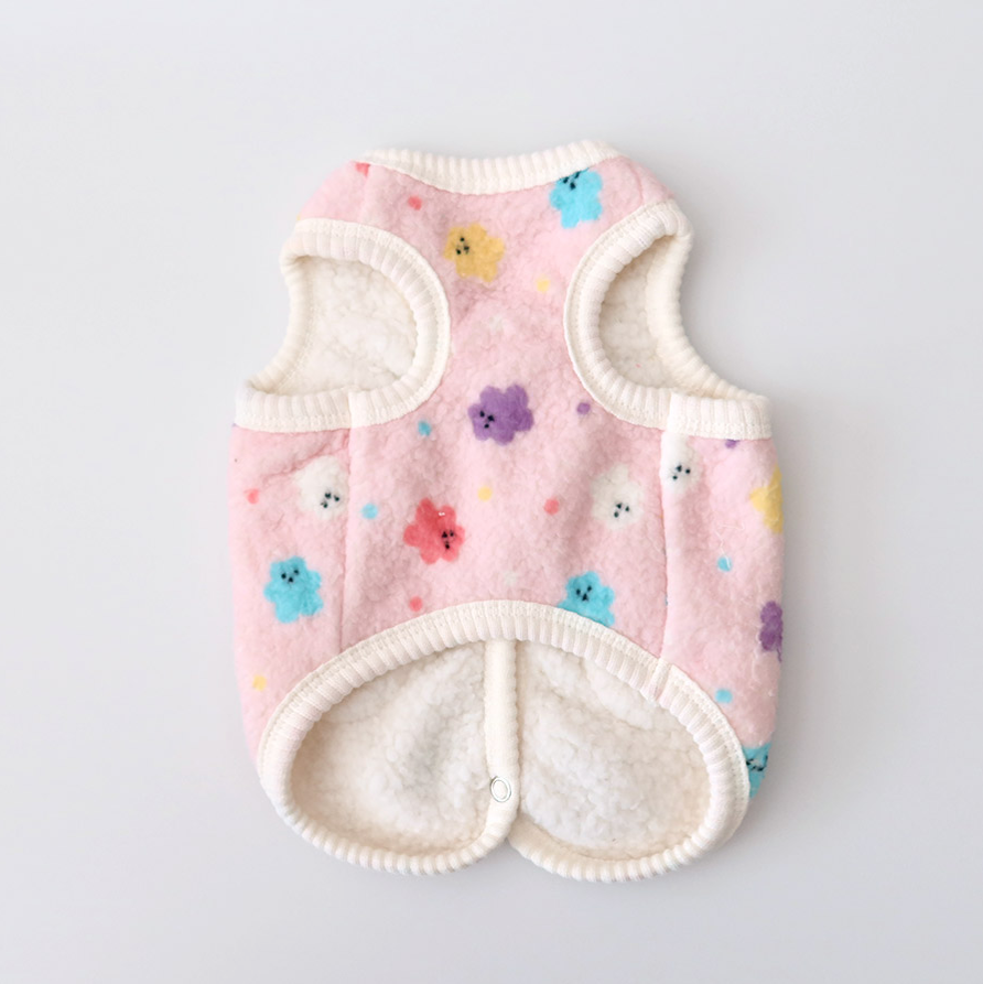 Jelly Bear Boa Fleece Dog Vest