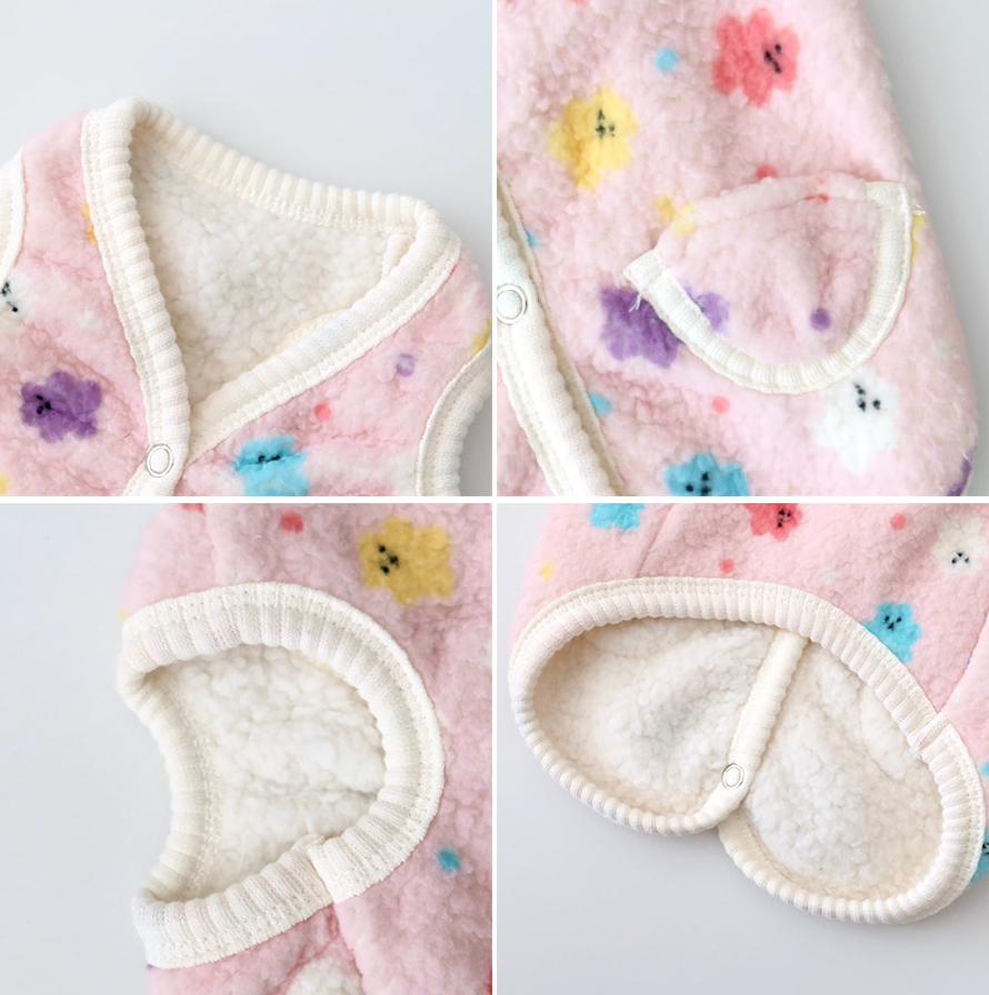 Jelly Bear Boa Fleece Dog Vest