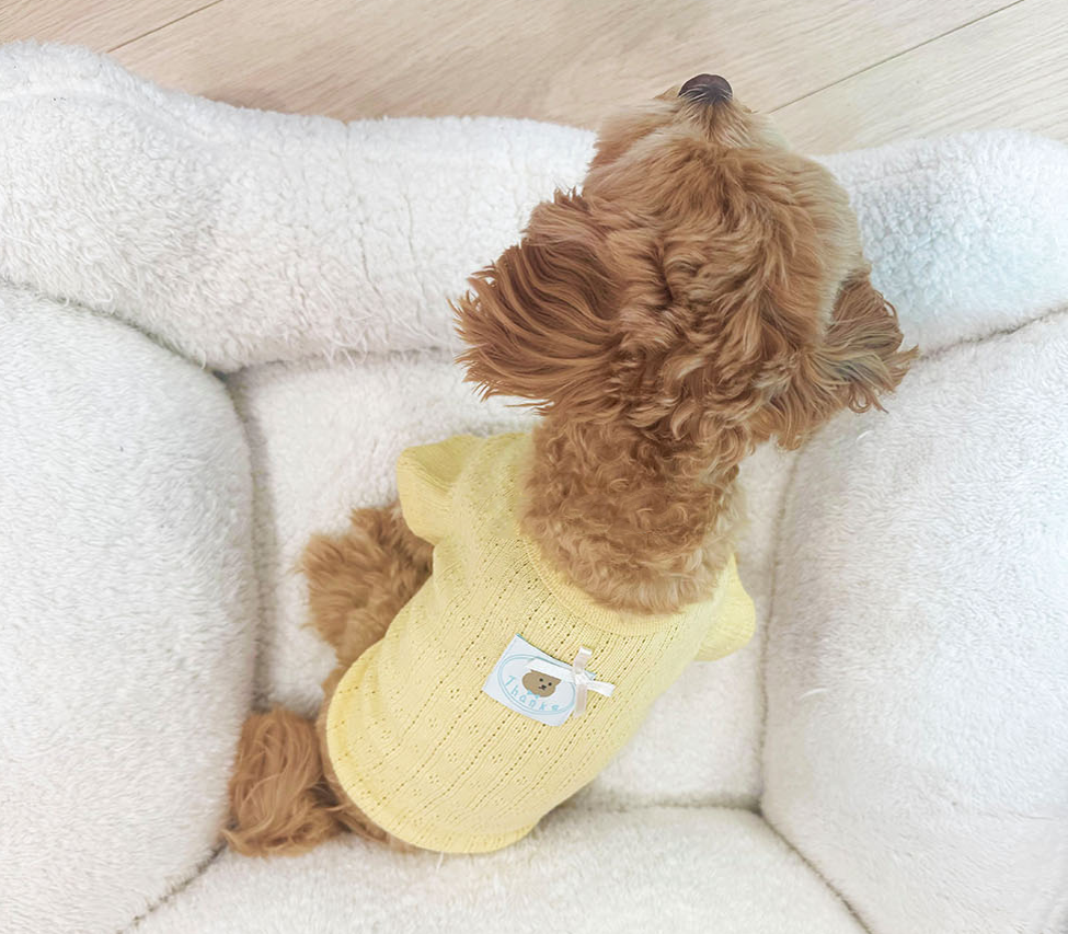 Vicky Eyelet Dog Cardigan