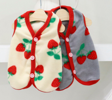 Strawberry Boa Fleece Dog Vest