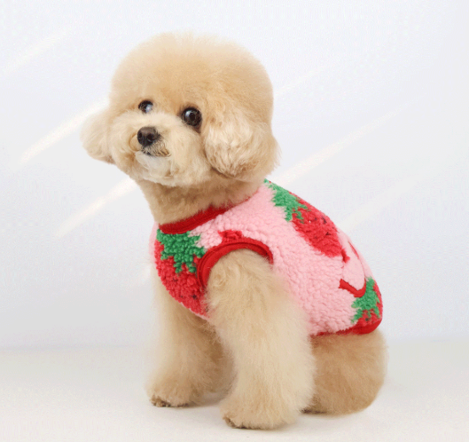 Retro Pattern Fleece Dog Vest