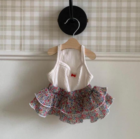 Floral Tiered Dog Dress