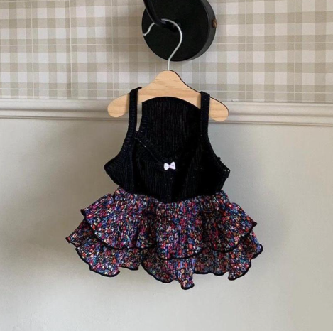 Floral Tiered Dog Dress