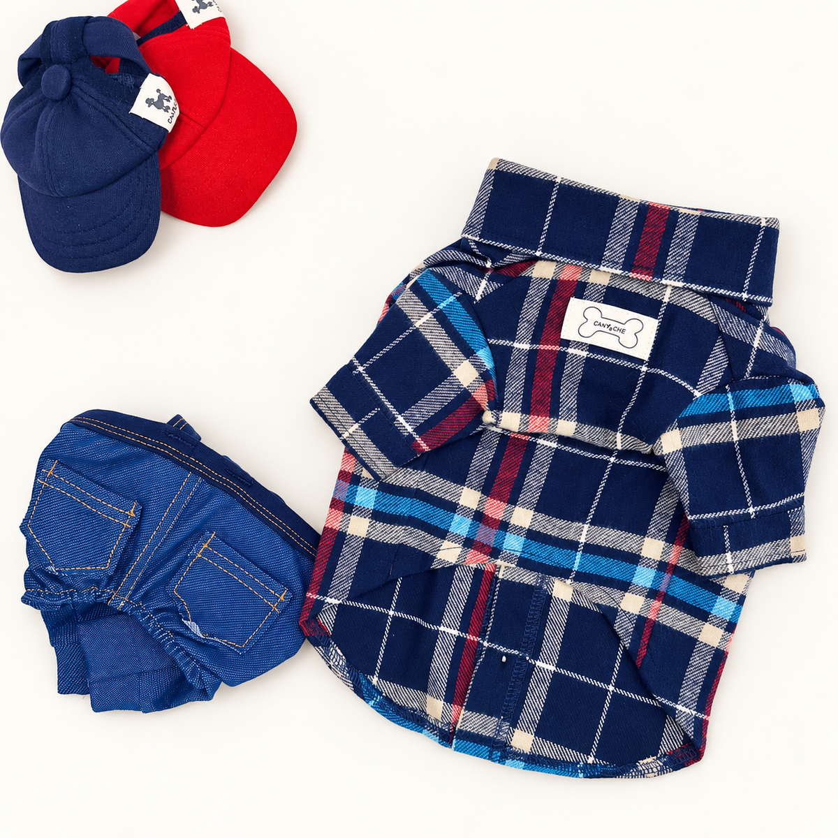 Wool Check Dog Shirt