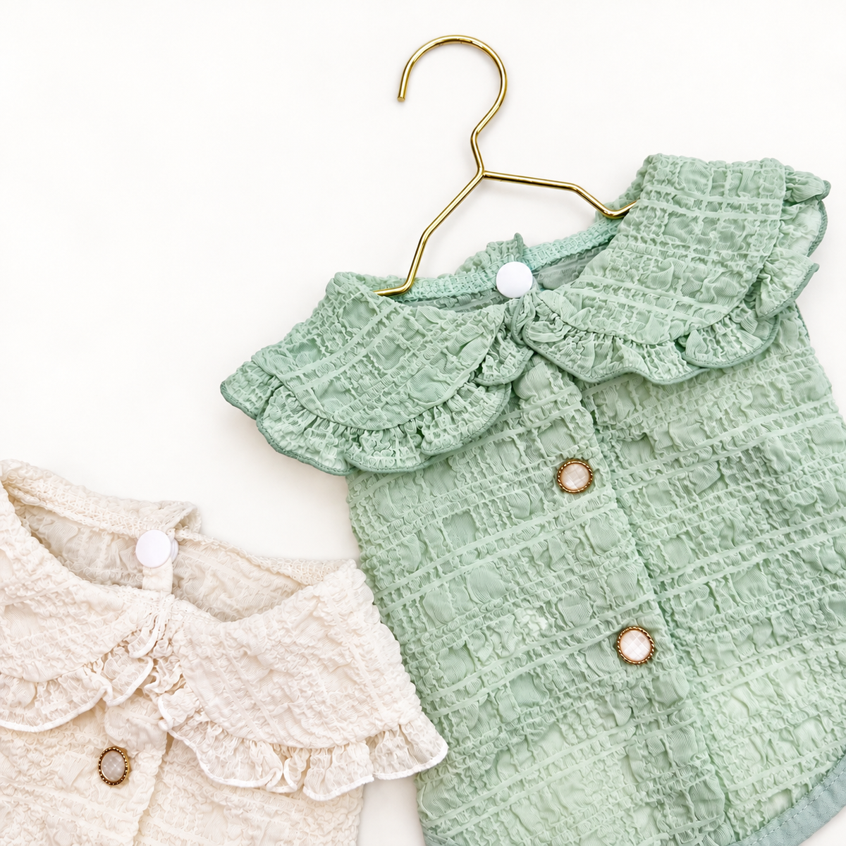 Ruffle Collar Dog Blouse