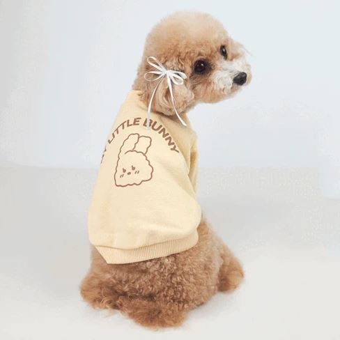 NKpup Wild Bunny sweatshirt in cream with a bunny graphic and text.