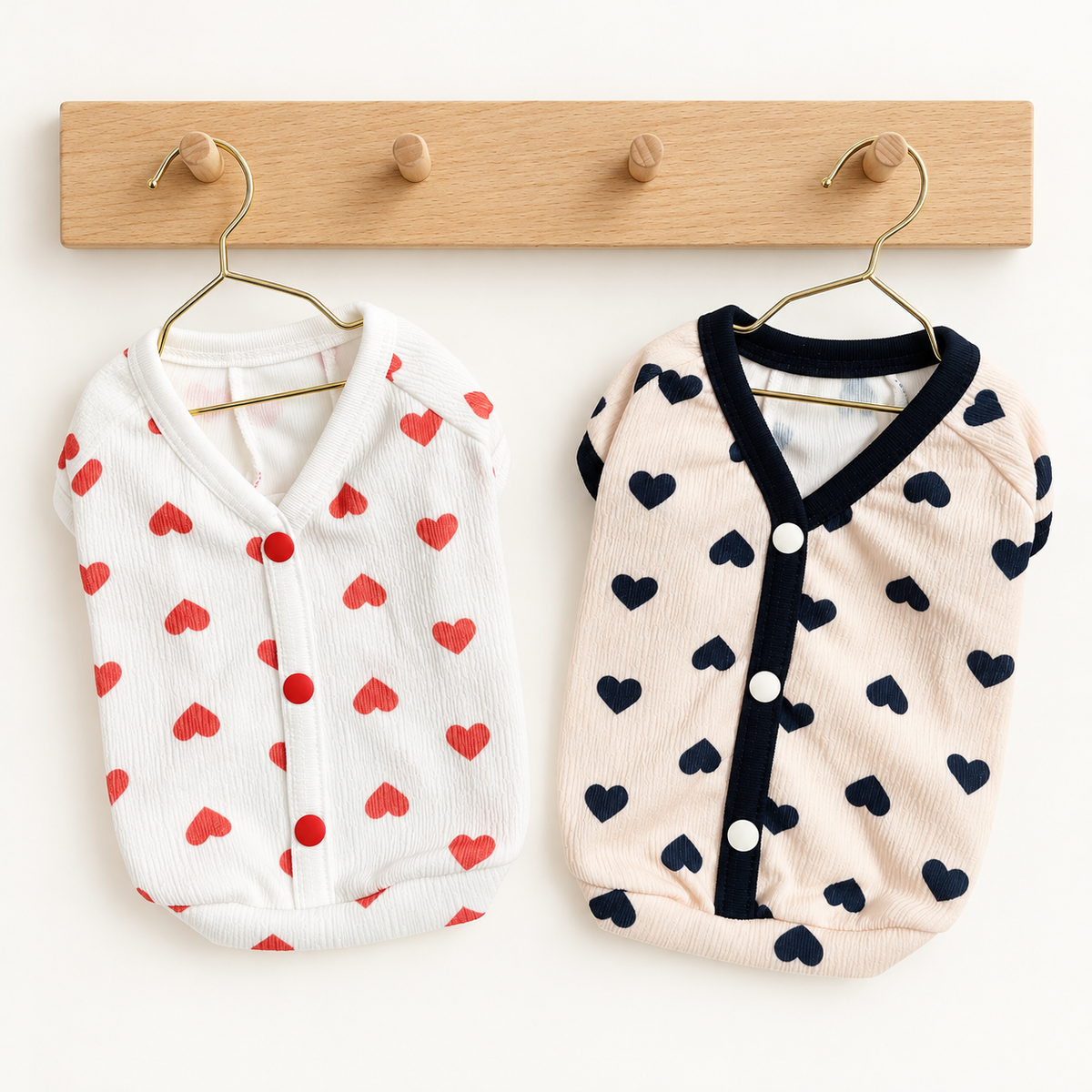 Heart Print Dog Shirt