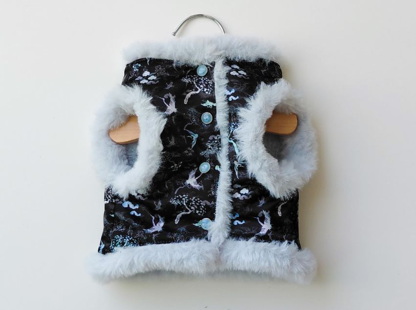Traditional Crane Pet Vest Hanbok