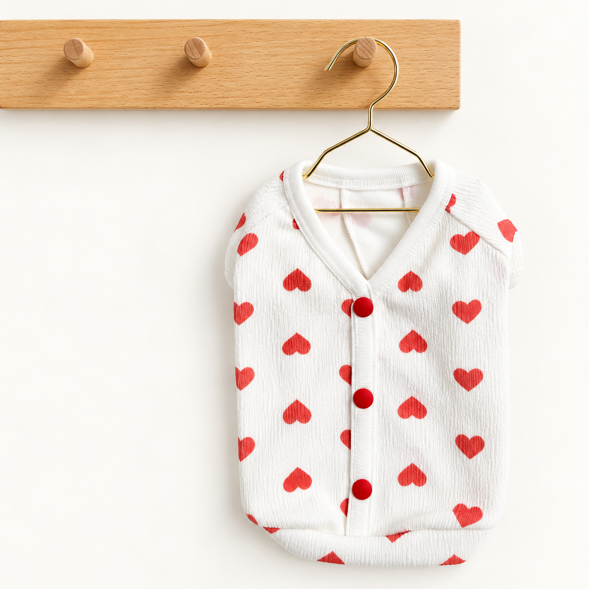 Heart Print Dog Shirt
