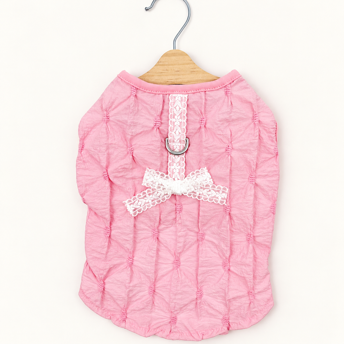 Lace Bow D-Ring Dog Shirt