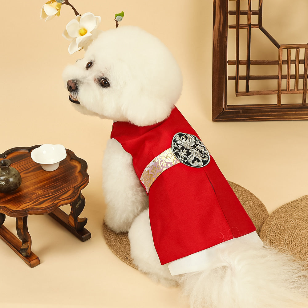 Phoenix Red Pet Hanbok