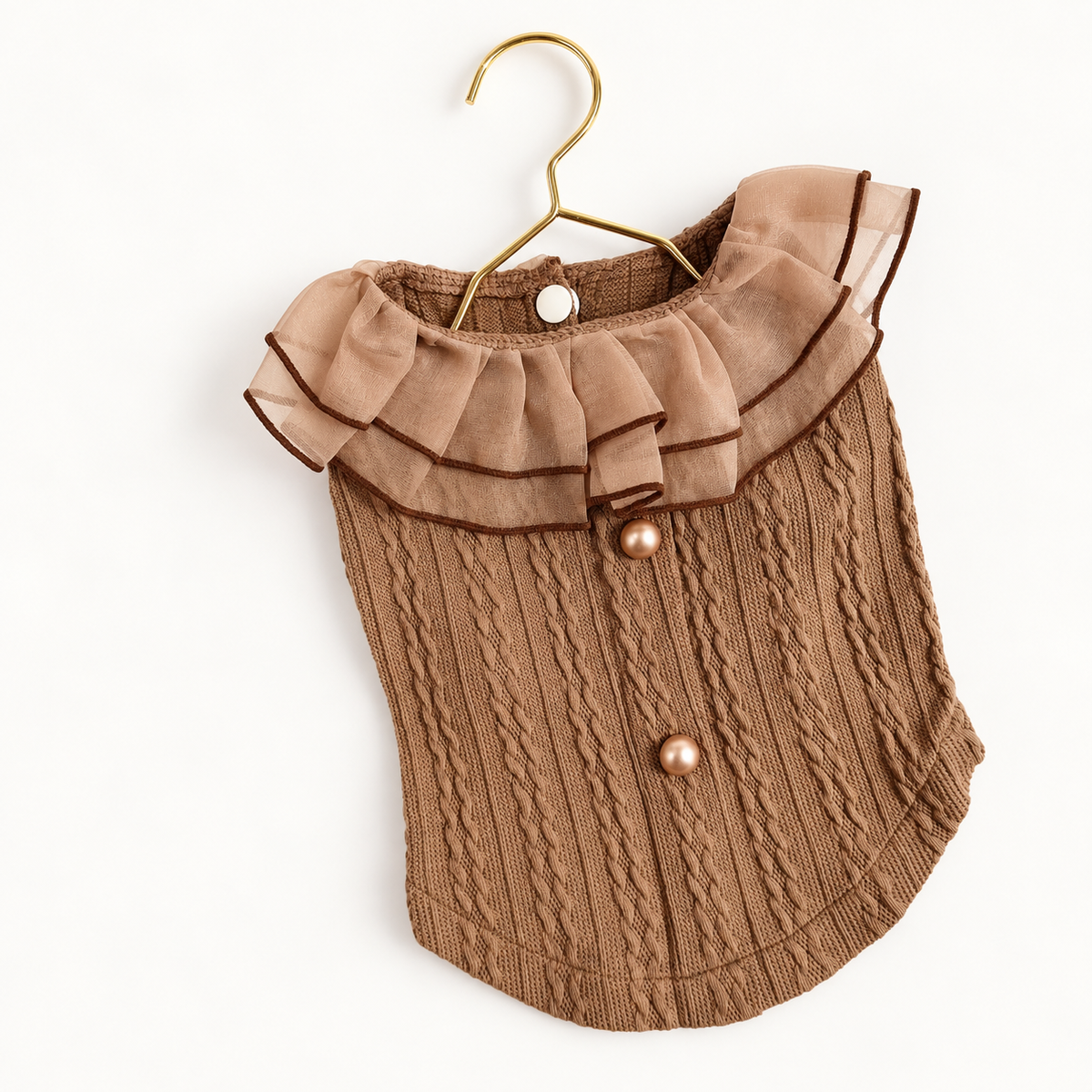 Lace Cable Knit Dog Blouse