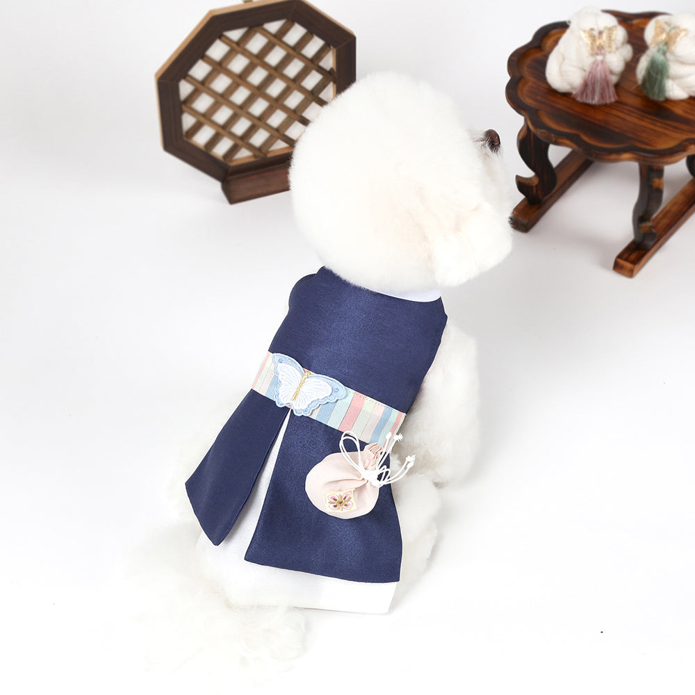 Navy Blue Pet Hanbok