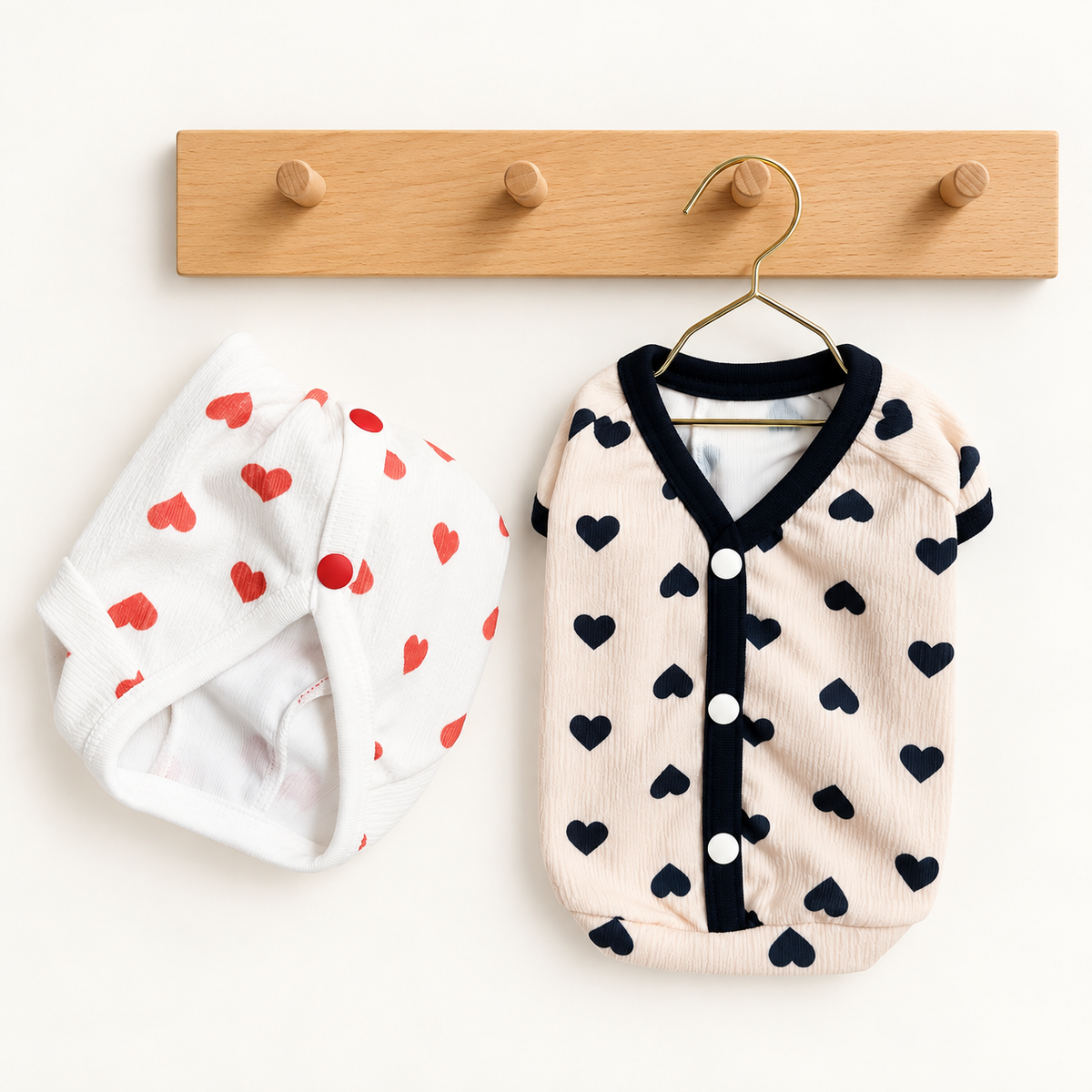 Heart Print Dog Shirt