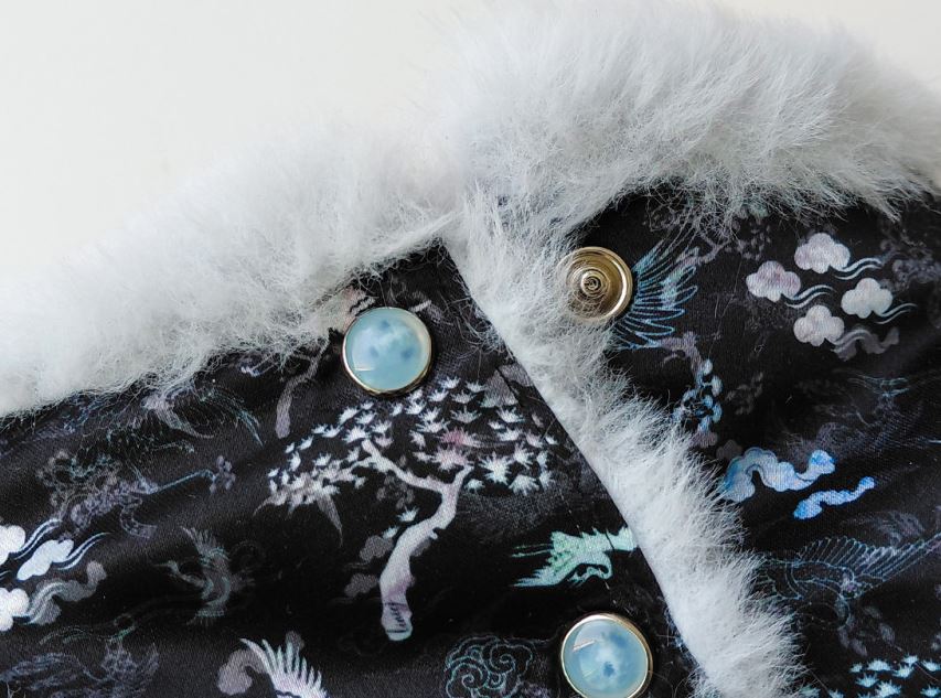 Traditional Crane Pet Vest Hanbok