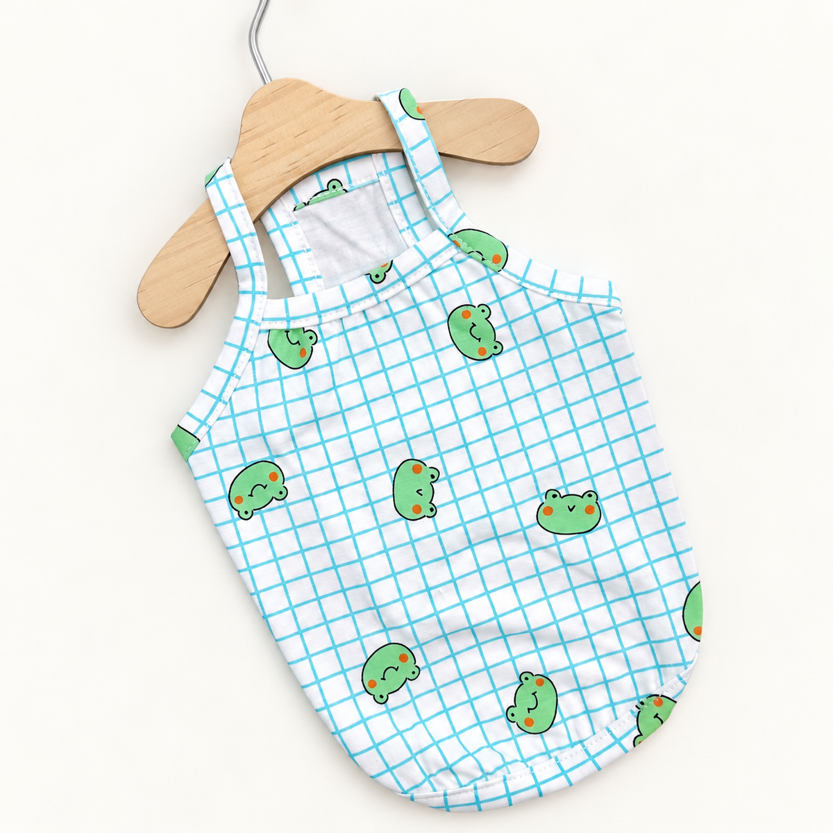 Froggy Checkered Dog Tank Top