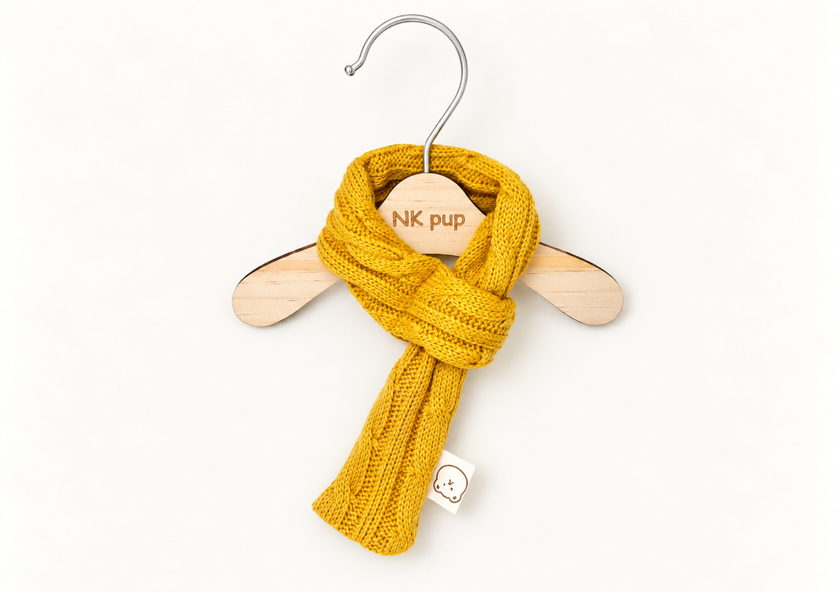 Twisted Knit Dog Scarf